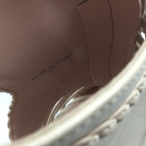 Avec Les Filles Pink Heels, Peep Toe Laced Booties, Size - 9M - Picture 10 of 13